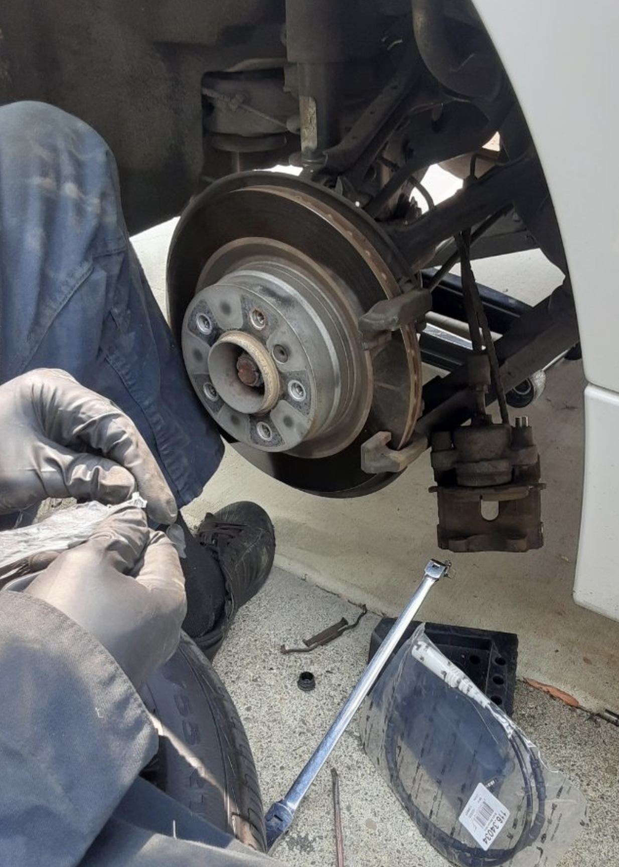 this image shows brake repair in Fort Collins, CO